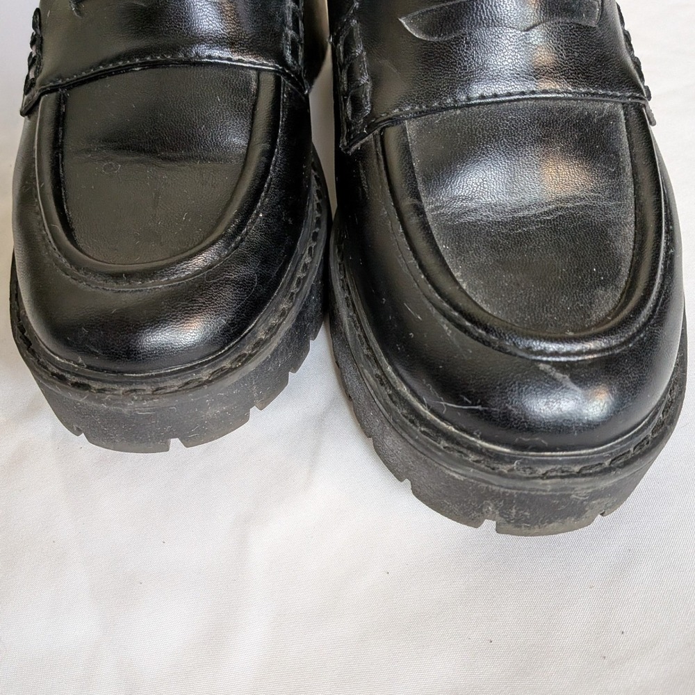 Universal Thread Black Chunky Platform Loafers Sz… - image 2